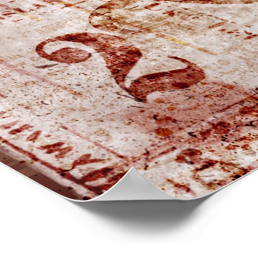 Skull Duggery Gothic Art Poster (Ecke)