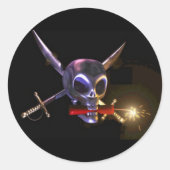 Skull Dynamite Runder Aufkleber (Vorderseite)