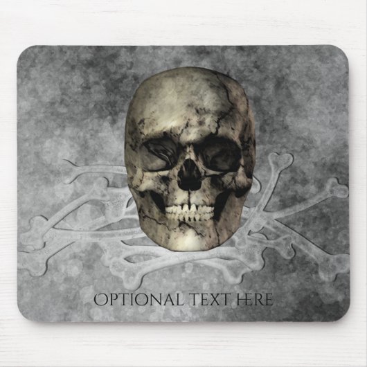 Skull & ein Haufen Knochen Halloween Gothic Mousepad (Vorne)