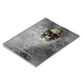 Skull & ein Haufen Knochen Halloween Gothic Notizblock (Linke Seite)