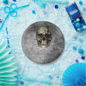 Skull & ein Haufen Knochen Halloween Gotisches Par Pappteller (Party)