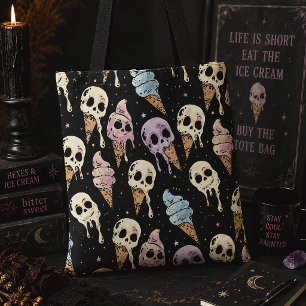 Skull Eiscreme Sommer Goth Spooky Tasche