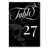 Skull Elegant Goth Wedding Tischnummer (Rückseite)