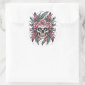 Skull Envelope Sealer Halloween Arts and Craft Runder Aufkleber (Tasche)