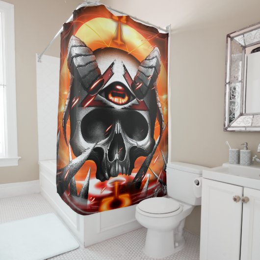 Skull Eye Joe Duschvorhang (Beispiel)