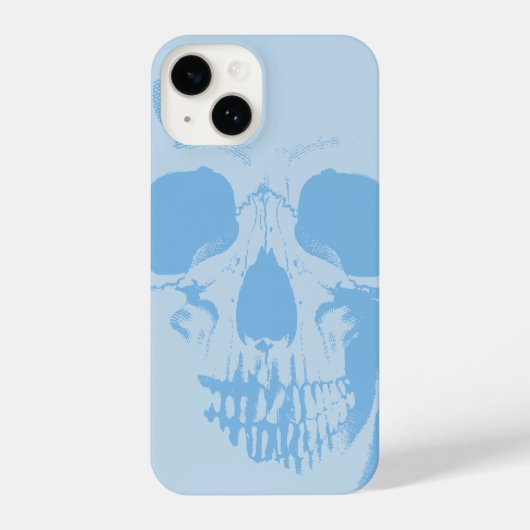 Skull Face Blue iPhone Hülle (Rückseite)
