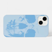 Skull Face Blue iPhone Hülle (Rückseite (Horizontal))