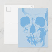 Skull Face Blue Postkarte (Vorne/Hinten)