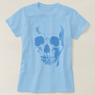 Skull Face Blue T - Shirt