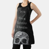 Skull Face Gothic Black and White Tattoo Shop Schürze (InSitu)