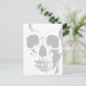 Skull Face Gray Postkarte (Stehend Vorderseite)