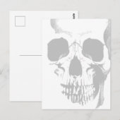 Skull Face Gray Postkarte (Vorne/Hinten)