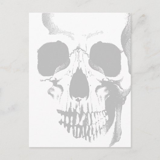 Skull Face Gray Postkarte (Vorderseite)