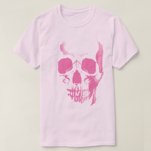 Skull Face Pink T - Shirt (Design vorne)