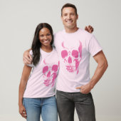 Skull Face Pink T - Shirt (Unisex)