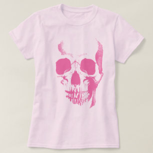 Skull Face Pink T - Shirt