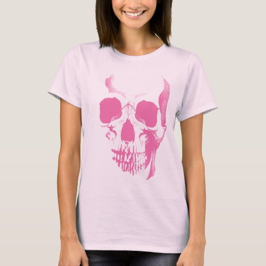 Skull Face Pink T - Shirt (Vorderseite)