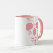 Skull Face Pink Tasse (VorderseiteRechts)