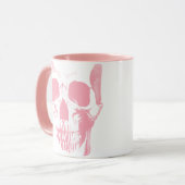 Skull Face Pink Tasse (Vorderseite Links)