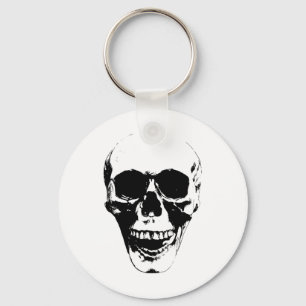 Skull Face Silhouette Grunge Rock Graphic Hallowee Schlüsselanhänger
