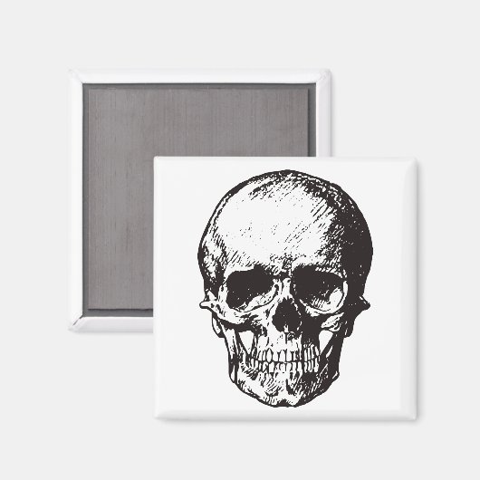 Skull Fantasy Art Rock Punk Heavy Metal Magnet (Vorderseite/Rückseite)