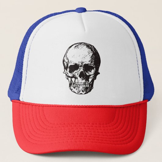 Skull Fantasy Art Rock Punk Heavy Metal Truckerkappe (Vorderseite)
