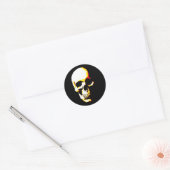 Skull Fantasy Art Rocker Round Sticker (Umschlag)