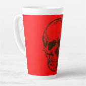 Skull Fantasy Pop Art Rock Punk Heavy Metal Rot Milchtasse (Linke Ecke)