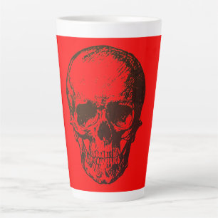 Skull Fantasy Pop Art Rock Punk Heavy Metal Rot Milchtasse