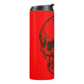 Skull Fantasy Pop Art Rock Punk Heavy Metal Rot Thermosbecher (Nach links gedreht)