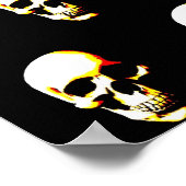 Skull - Fantasy Punk Rock Pop Art Poster (Ecke)