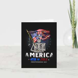 Skull Flag Amerika 4. Juli Unabhängigkeitstag Karte