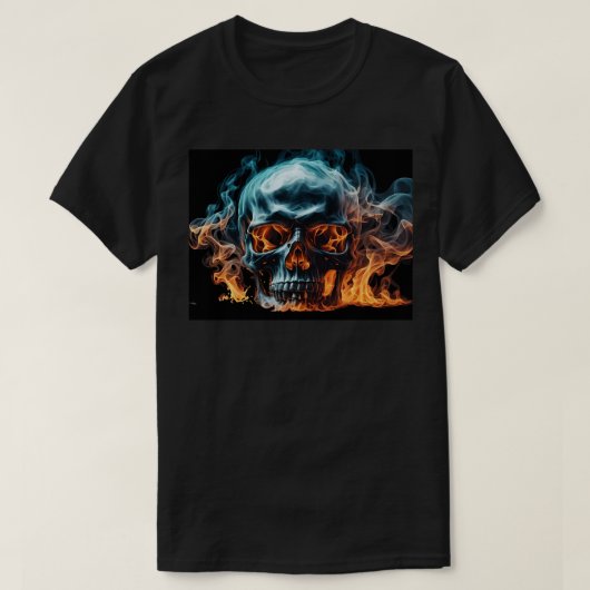 Skull Flames T - Shirt (Design vorne)