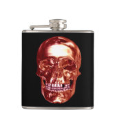 Skull-Flask Red Chrome Flachmann (Vorderseite)