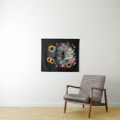 SKULL FLORAL BLUME WANDTEPPICH (Beispiel (Horizontal))