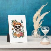 Skull Floral Halloween Spooky Fotoplatte (Seite)