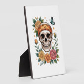 Skull Floral Halloween Spooky Fotoplatte (Seite)