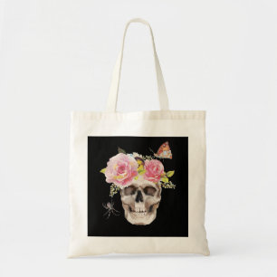 Skull Flowers Butterfly Spider Halloween Gift Tragetasche