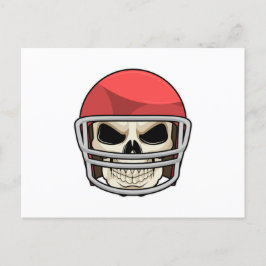 Skull Football Helm Postkarte