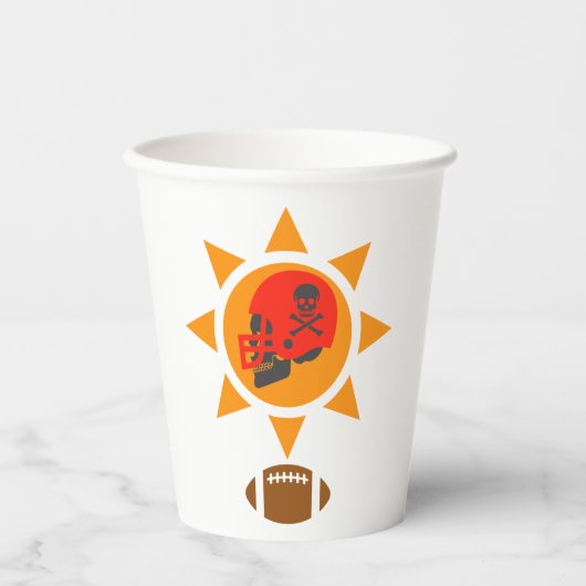 Skull Football Pappbecher (Vorderseite)