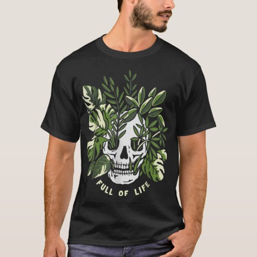 Skull full Lifes Garden Pflanze Gardens Lover G T-Shirt (Vorderseite)