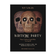 Skull Funny Brown Gothic Geburtstag RIP zu seinen 