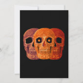 Skull Funny Gothic Orange Black Halloween Geburtst Einladung (Rückseite)