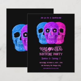Skull Funny Gothic Pink Halloween Geburtstagskatal
