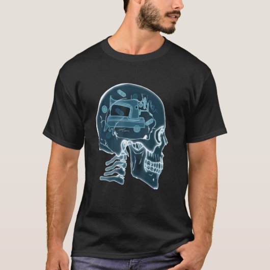Skull Funny Sewing Lovers Quilting Tailor Grandma  T-Shirt (Vorderseite)
