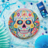 💀 🎉 Skull Garden Celebration Día de los Muertos Pappteller (Party)