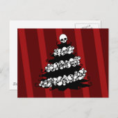Skull Garland Weihnachtsbaum Feiertagspostkarte (Vorne/Hinten)