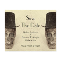 Skull Gay Mr. and Mr Vintag Retro Sepia Budget