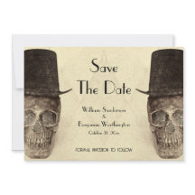 Skull Gay Mr. and Mr. Vintag Retro Sepia Wedding