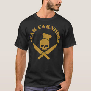 Skull gekreuzte Messer Grillen Spaß kochen Rauchen T-Shirt